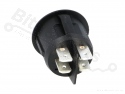 Switch rocker snap-in on/off round black DPST